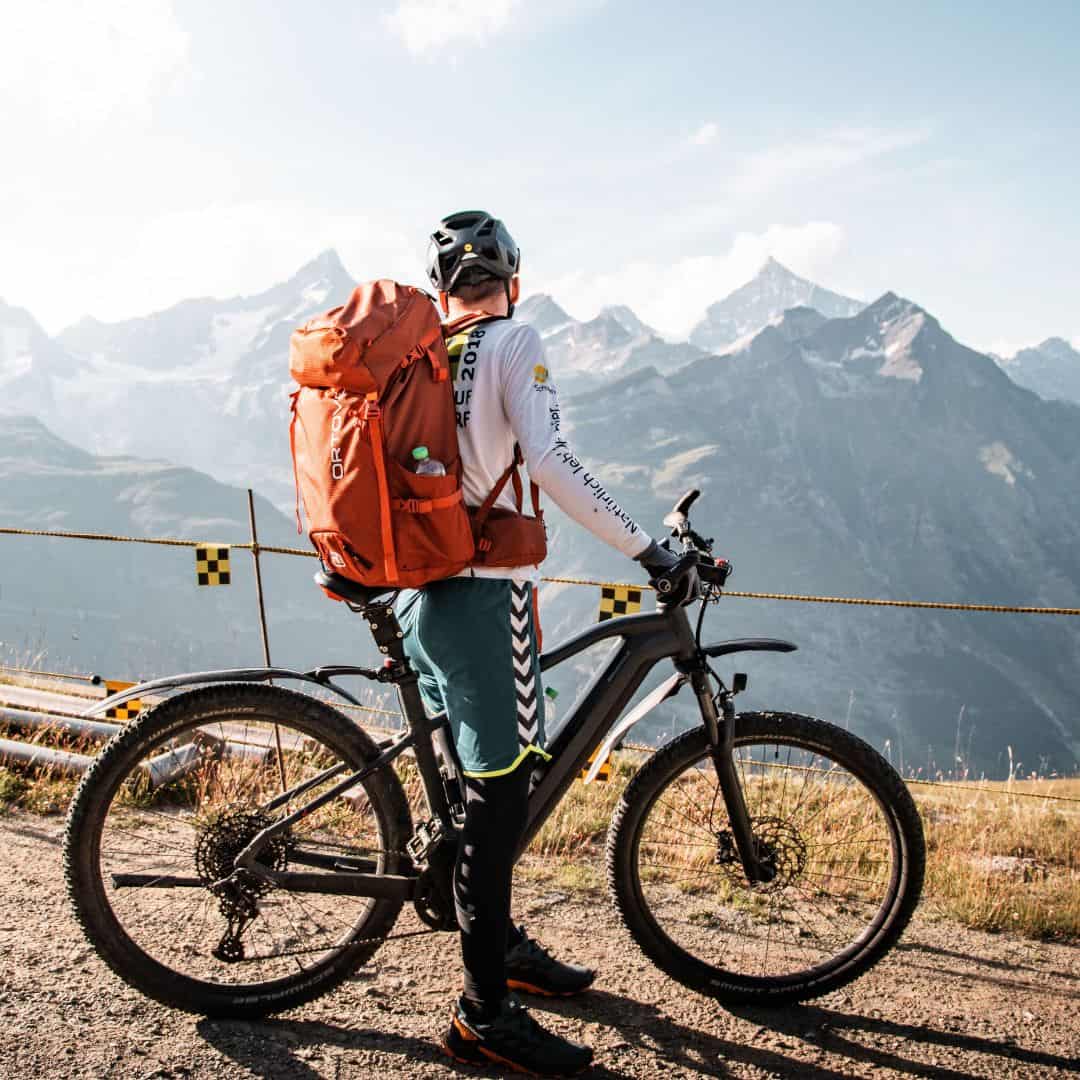 Biker on a Mountain