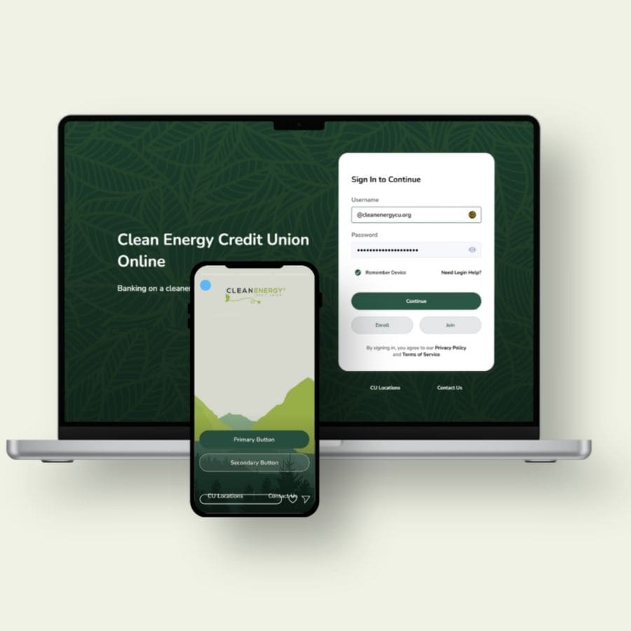 new online banking on a desktop and mobile